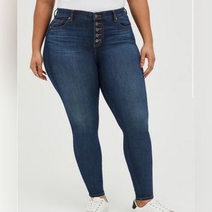 Torrid skinny button down womens jeans size 14 R